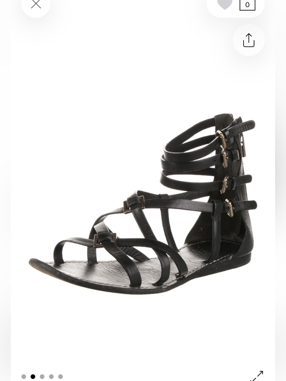 Tory Burch Black Multi-Strap Gladiator Sandals